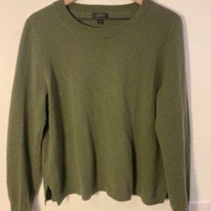 J Crew - XL 100% Cashmere Sweater in Forest Green